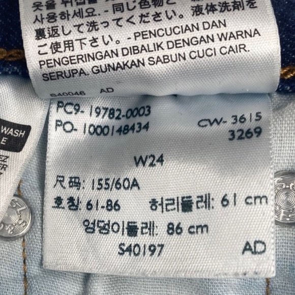 Levi’s 501 Dark Wash Button Fly Jean Shorts Sz 24 - Picture 6 of 6